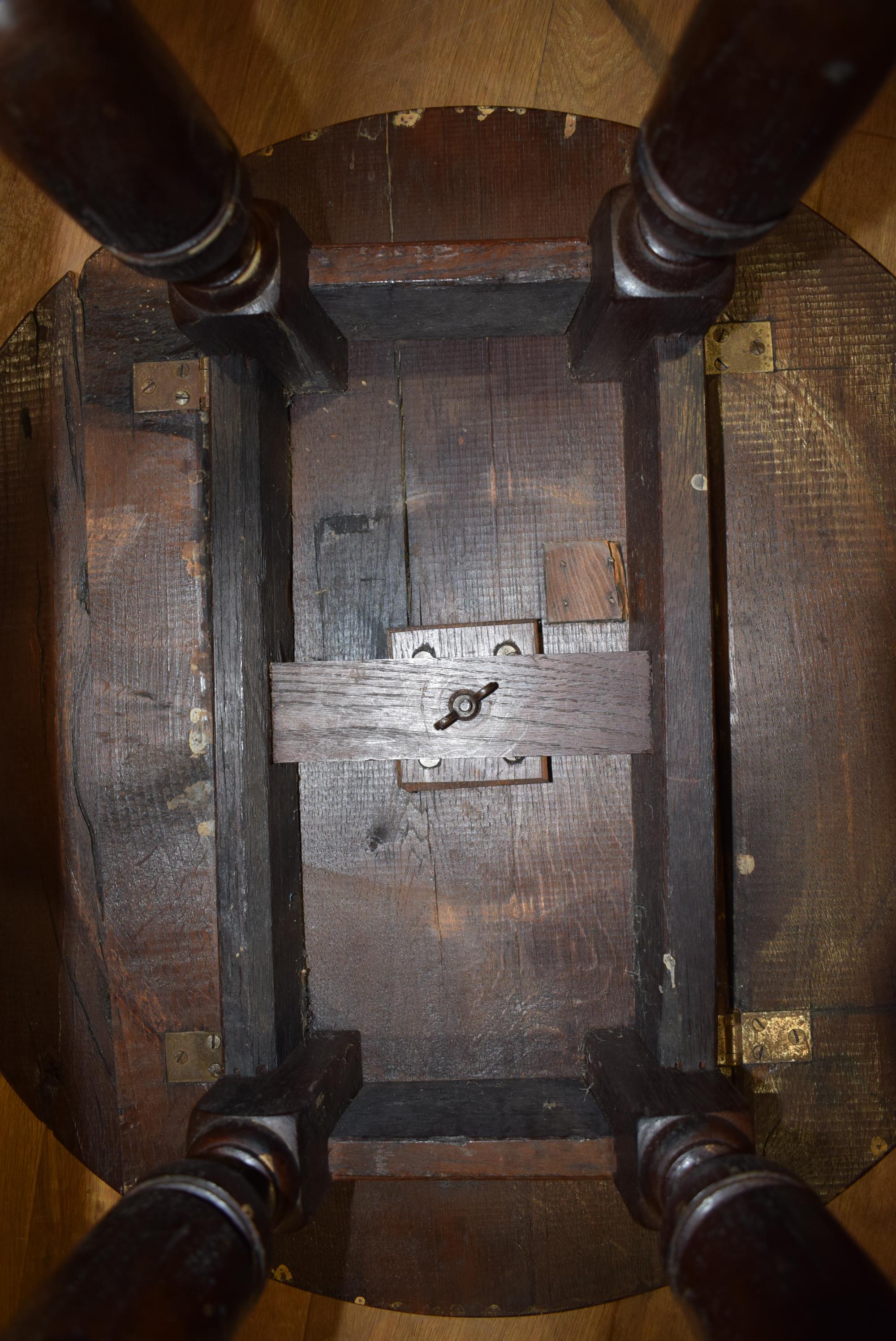 A 17th century and later oak table/joint stool, - Image 5 of 14