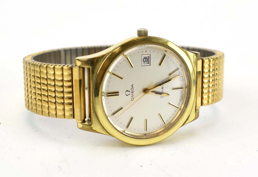 A gentleman's gold plated automatic wristwatch by Omega, - Image 2 of 5