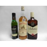 2 1/2 bottles, 1x The Famous Grouse Scotch Whisky 40% 75cl,