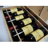 A case of 12 bottles of Chateau Leoville Poyferre 2004 St Julien with own wooden box