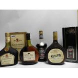 4 bottles, 1x Larressingle Napoleon Grand Reserve Armagnac with box 40% 70cl,