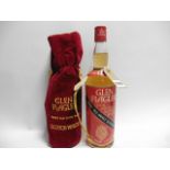 An old bottle of Glen Flagler 8 year old Rare all malt Scotch Whisky with red velvet bag 70proof 26