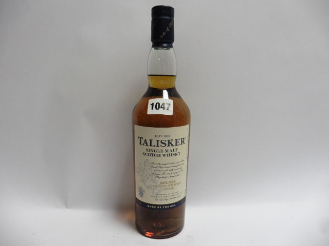 A bottle of Talisker Single Malt Scotch Whisky Limited Edition only at the distillery on the Isle