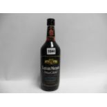 An old bottle of Captain Morgan Black Label Jamaica Rum circa 1970's 70 proof 26 2/3 fl oz