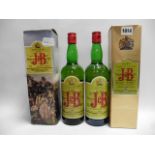 2 bottles of Justerini & Brooks ltd J&B Rare Blended Scotch Whisky with boxes circa 1970's/80's 40%