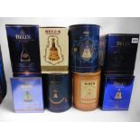 8 Bells Celebration Bell Decanters with boxes/cartons, Queen Mother 90th Birthday 1990,