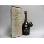 A bottle of Laurent Perrier Cuvee Grand Siecle Champagne with box (NB Box water damaged