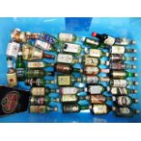 A collection of about 40 mostly Whisky miniatures including Littlemill,Laphroaig, Royal Lochnagar,