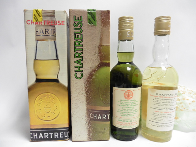 4 half size bottles of Chartreuse, 1x Verte Green boxed and sealed 55% 35cl, - Image 2 of 2