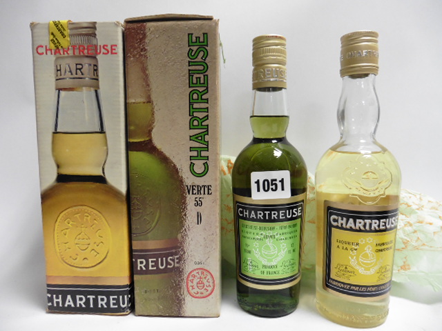 4 half size bottles of Chartreuse, 1x Verte Green boxed and sealed 55% 35cl,