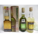 4 half size bottles of Chartreuse, 1x Verte Green boxed and sealed 55% 35cl,