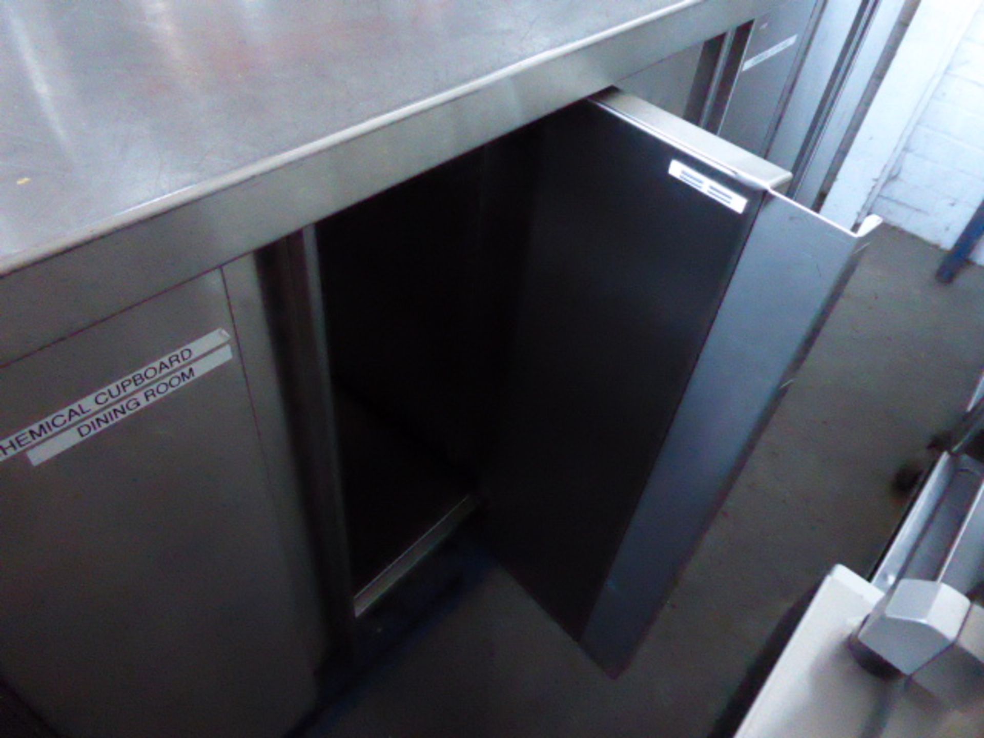 (502) 190cm wide x 120cm deep bespoke built stainless steel island for food preparation with 2 - Image 2 of 2