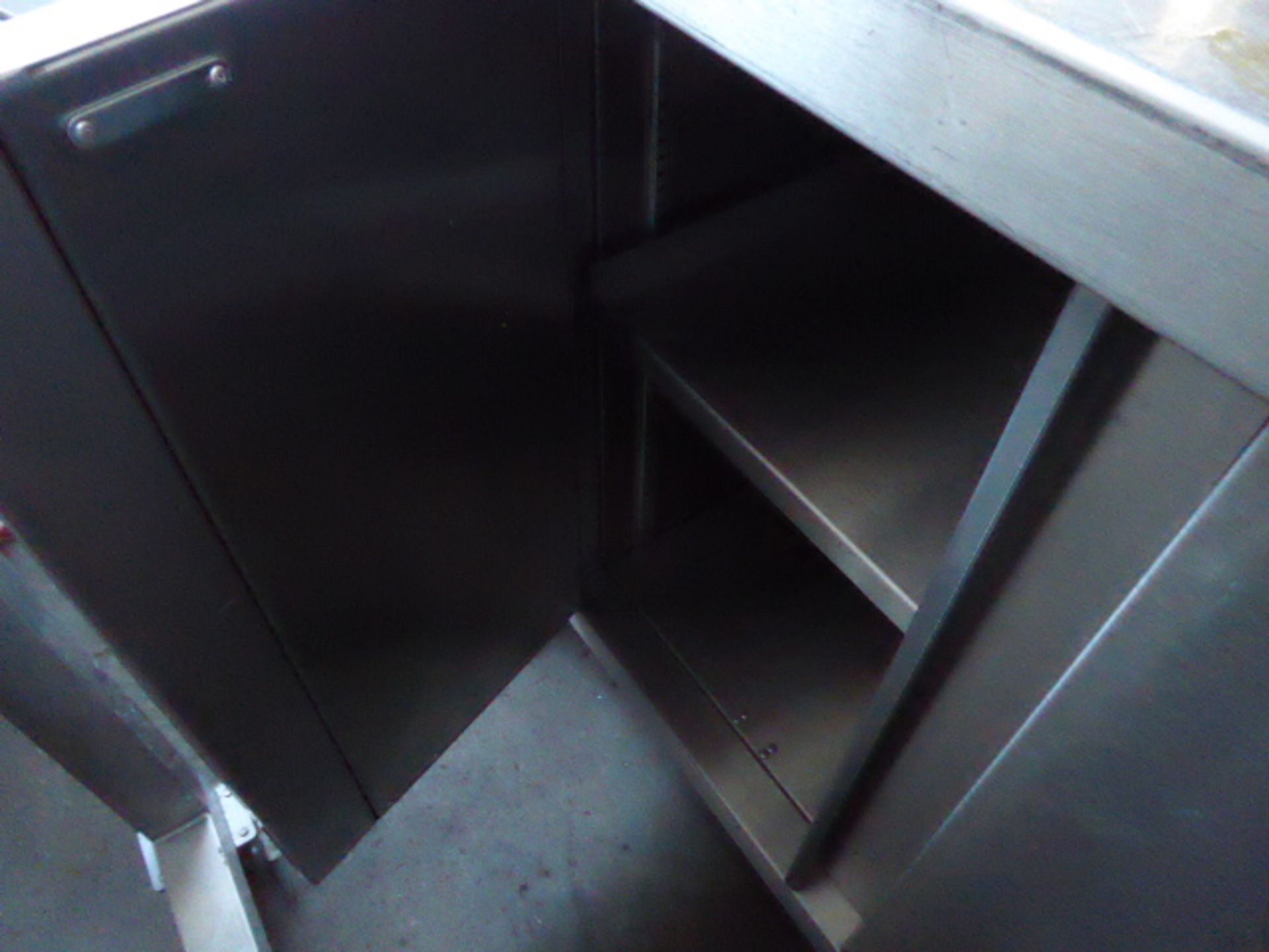 (501) 240cm wide x 120cm deep bespoke built stainless steel island for food preparation with 2 - Image 2 of 2