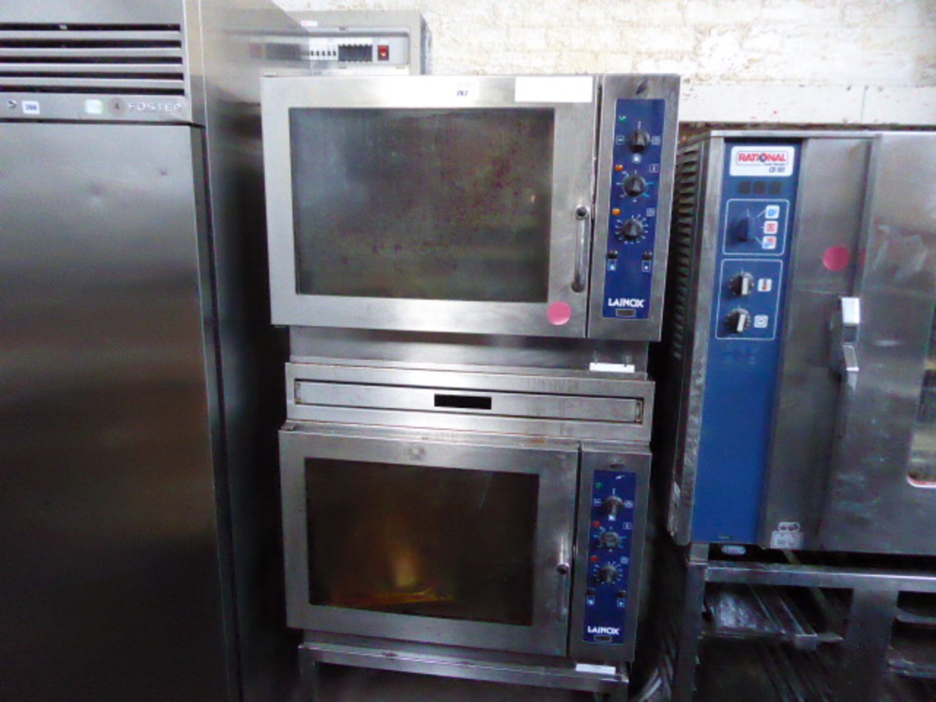 85cm Lainox double stack oven on trolley