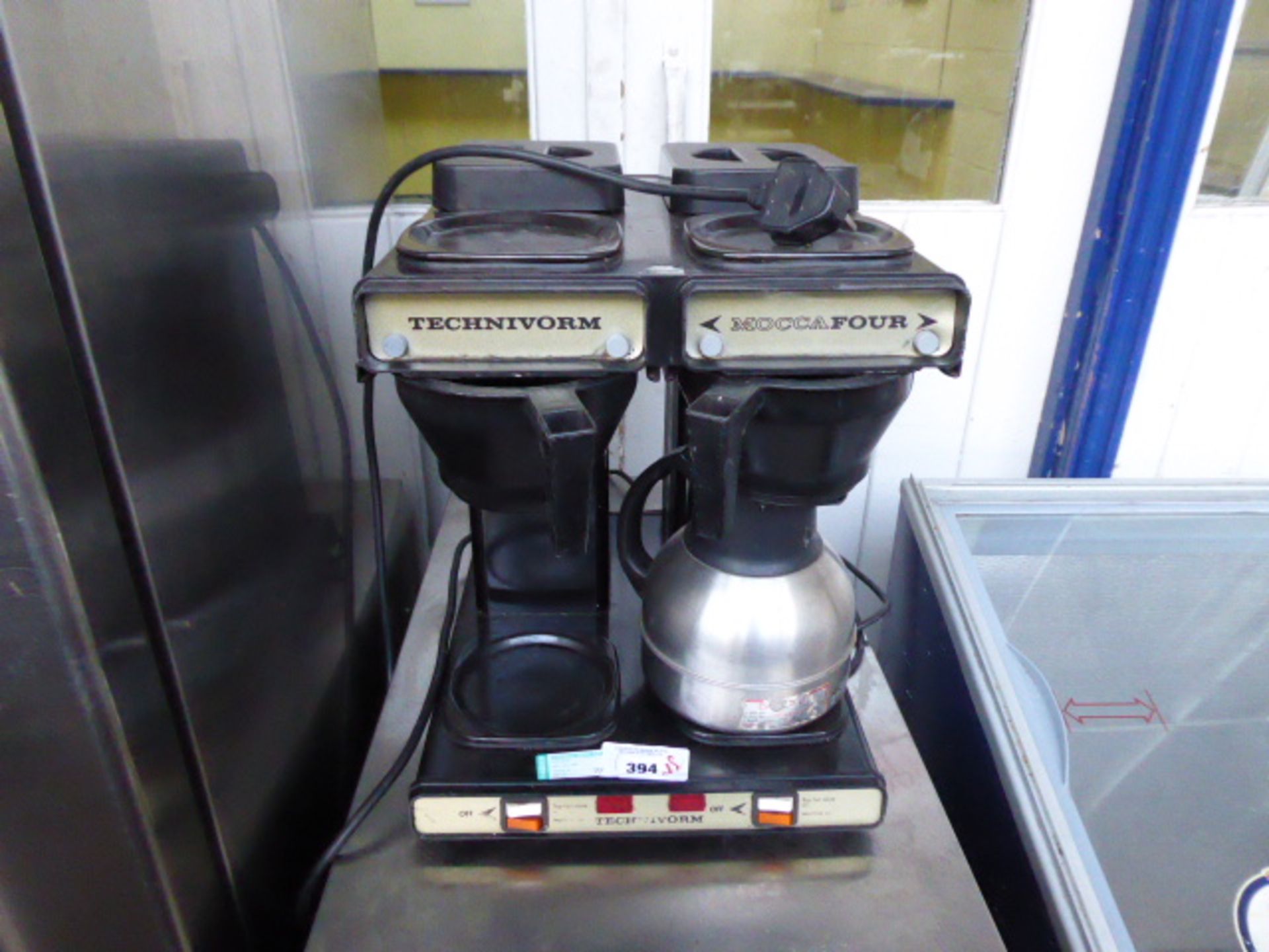 (532) Technivorn two station coffee filter machine with one jug