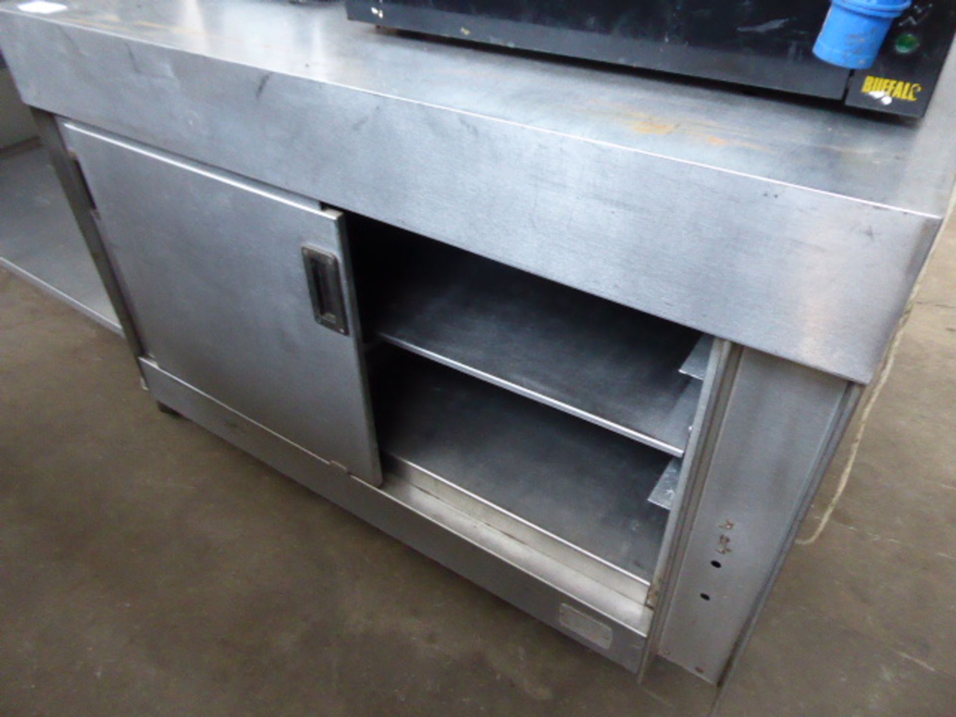 388 - 90cm stainless steel hot counter with 2 doors under - Image 2 of 2