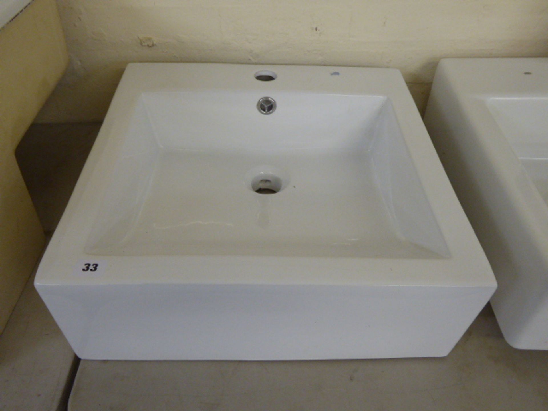 Modern square white ceramic wash hand basin