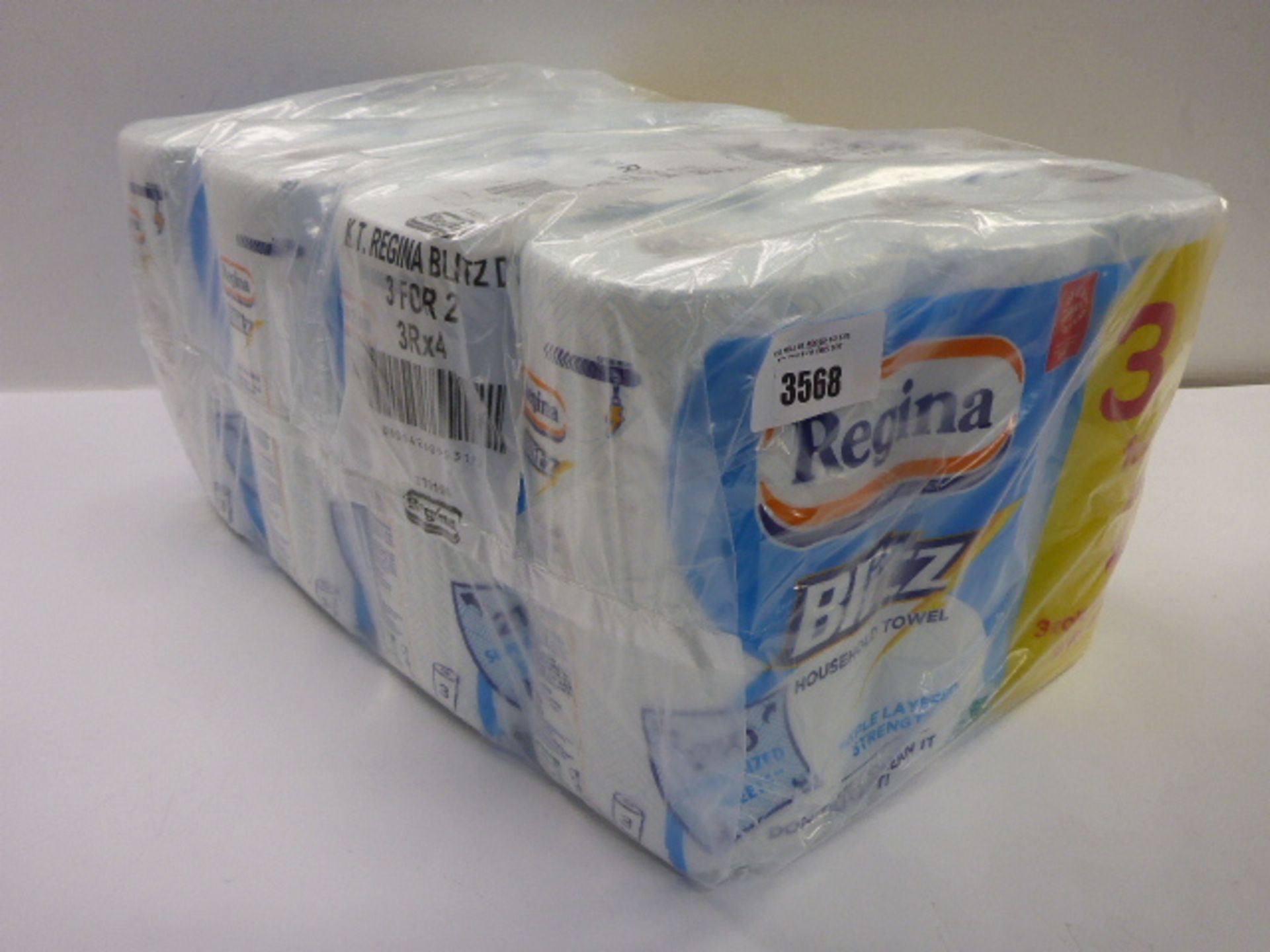 12 rolls of Regina Blitz household kitchen towels