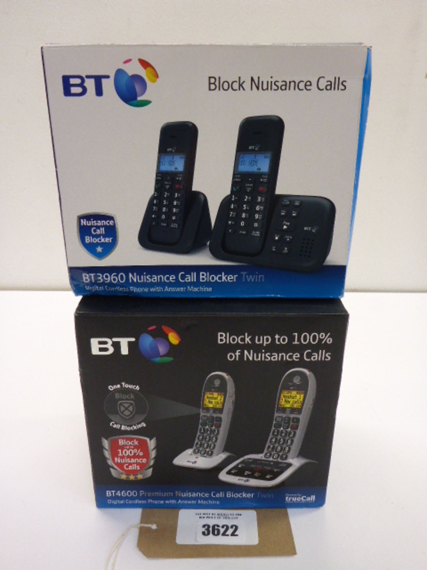 BT4600 Premium nuisance call blocker twin phone set and BT3960 Nuisance Call blocker twin phone set