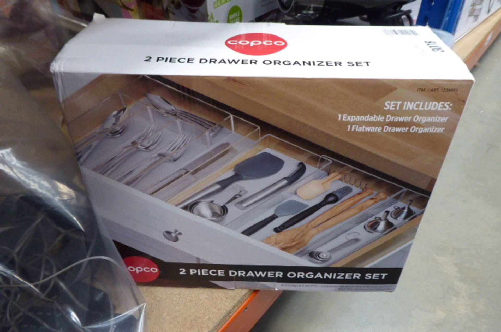 Boxed 2 piece drawer organiser set