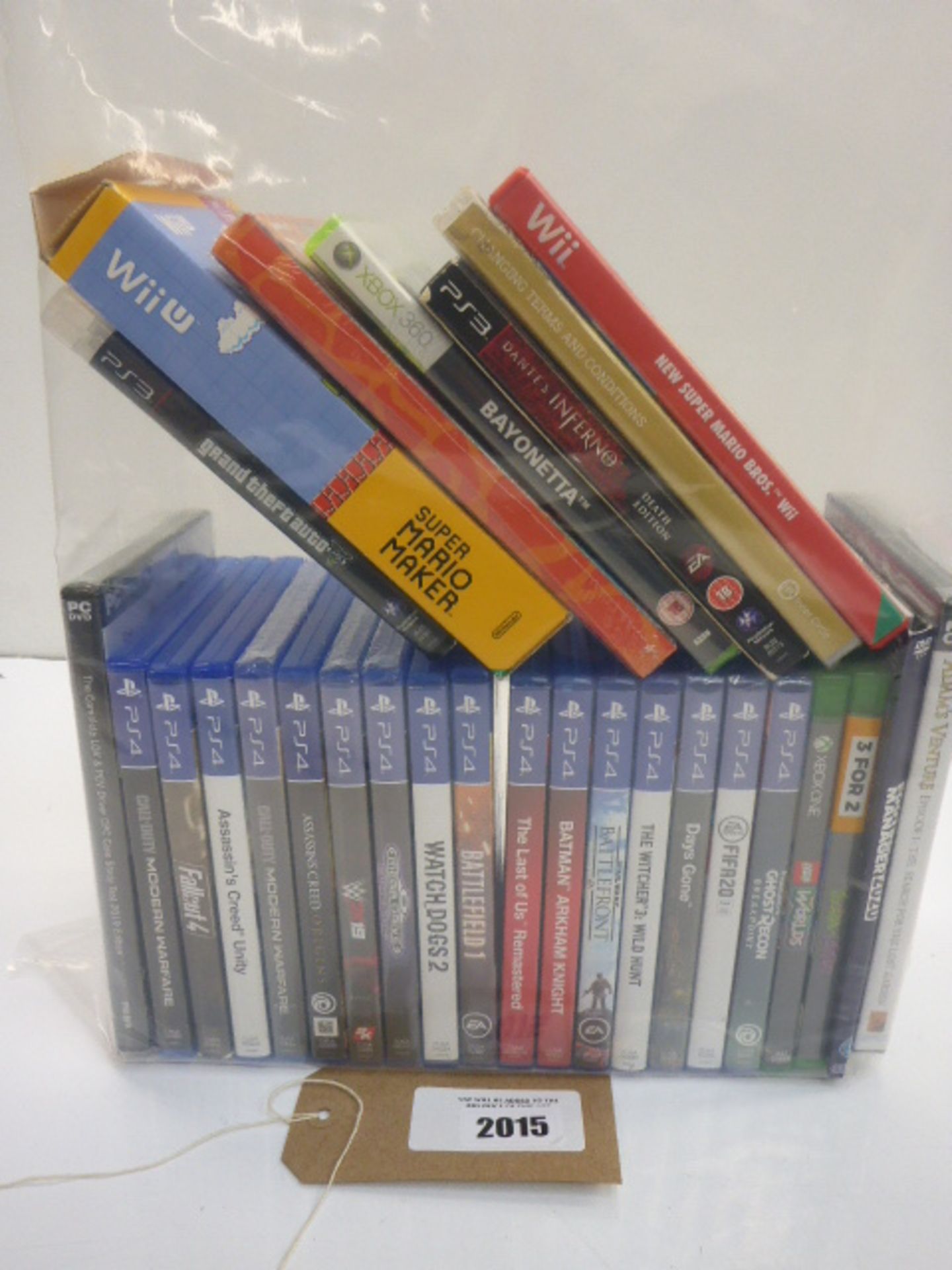 Quantity of games for PS4, Xbox One, Xbox 360, Wii, WiiU and PC