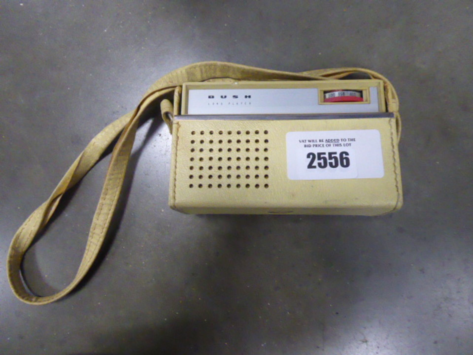 2006 Bush portable transistor radio with beige leather holdall