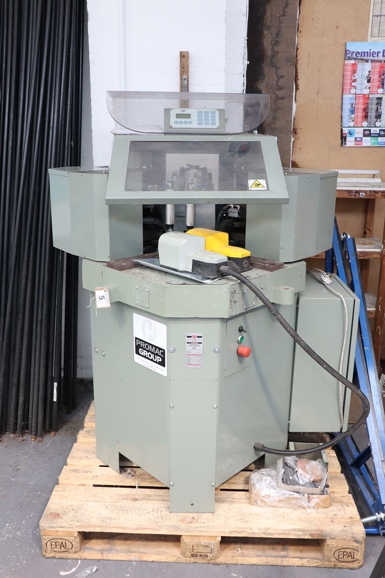 Itaca Model 200S crimping machine with DRO and feed tabling, Serial No. 2010