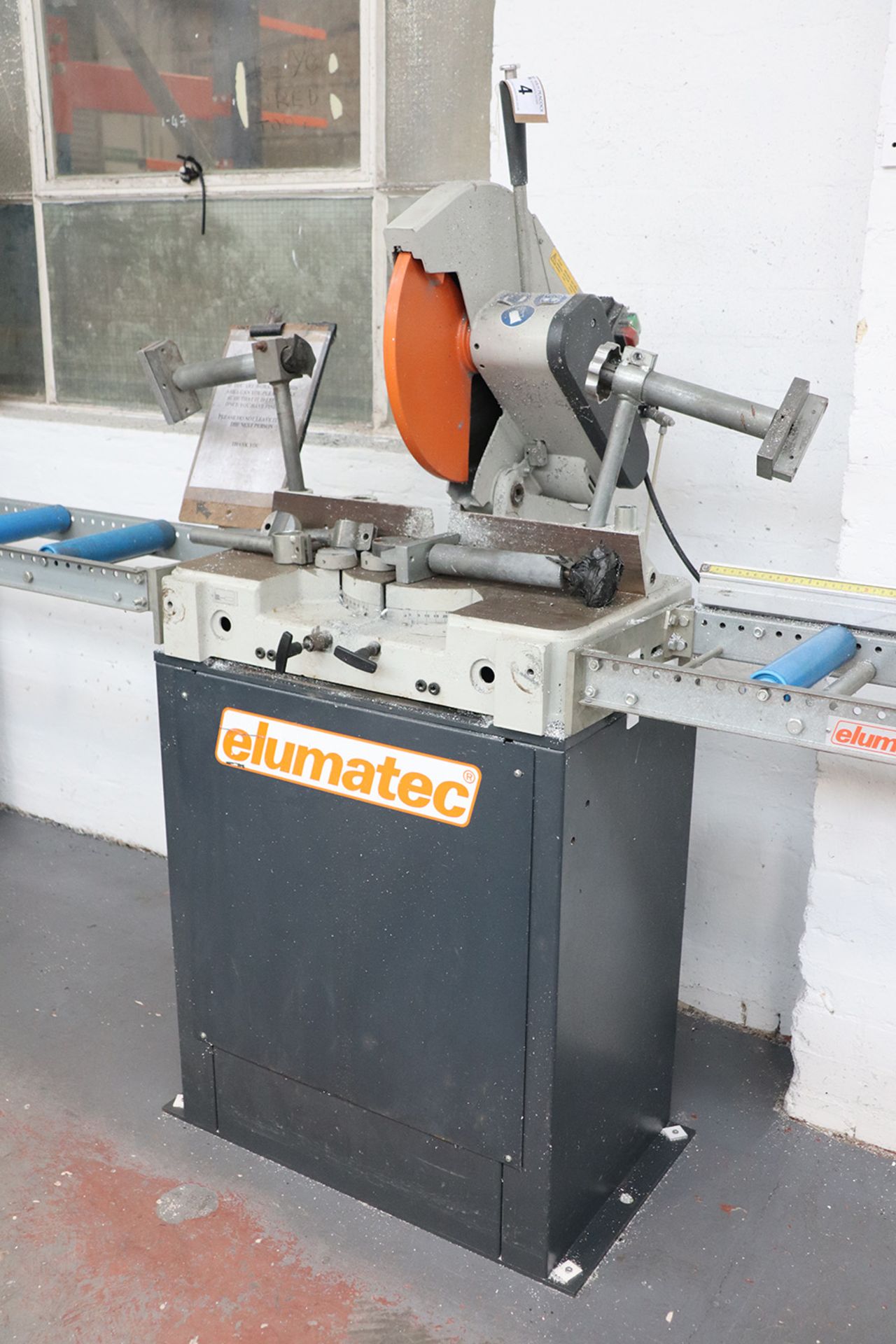 Elumatec MGS 72/10 cut off saw, serial no. 0721040332. year January 2007