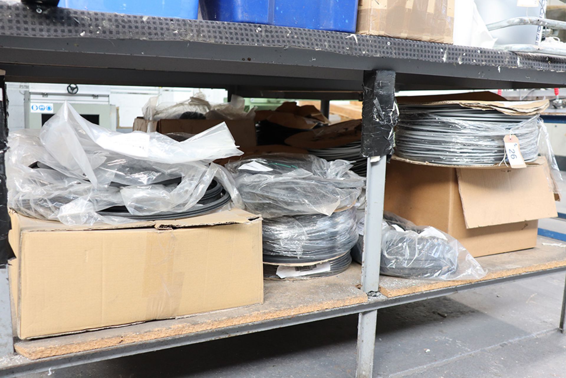 Large quantity of ExtrudaSeal and other door and window seal (under the bench)