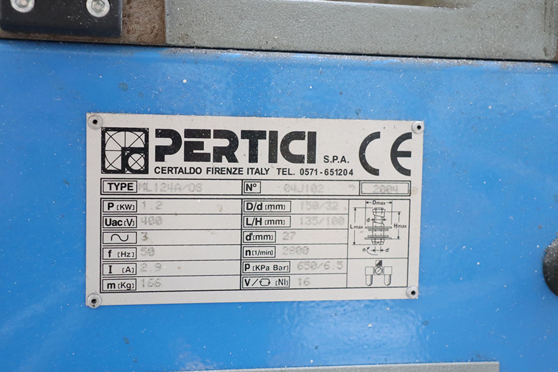 Pertici ML12A/OS end miller with feed table and tooling, Serial No. O4J102, Year 2004 - Image 5 of 5