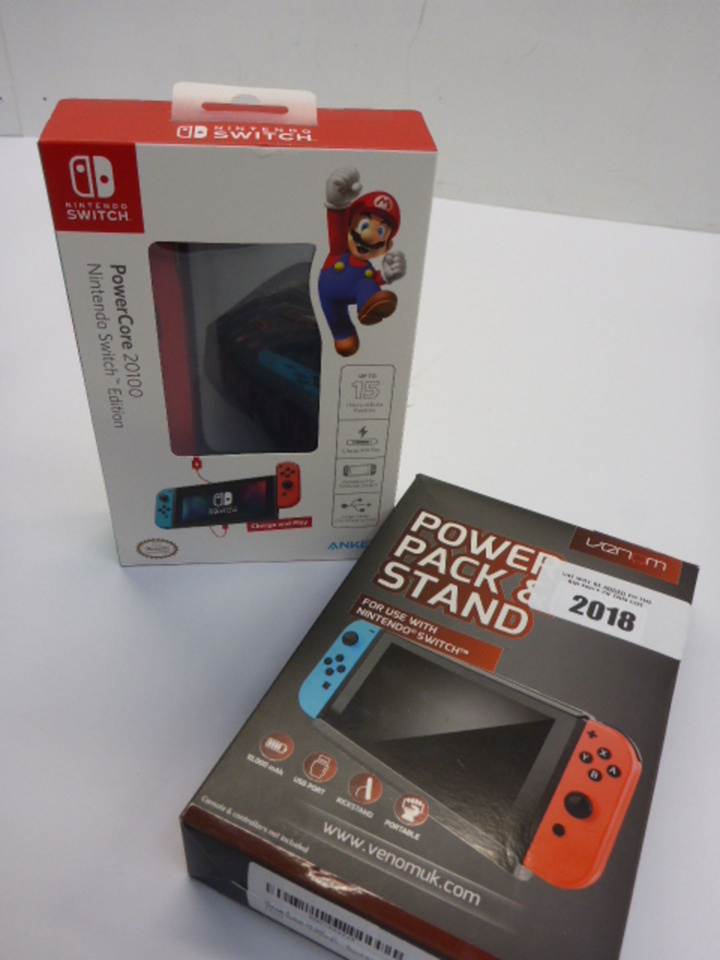 Nintendo Switch Battery bank power packs, By Venom and Anker.