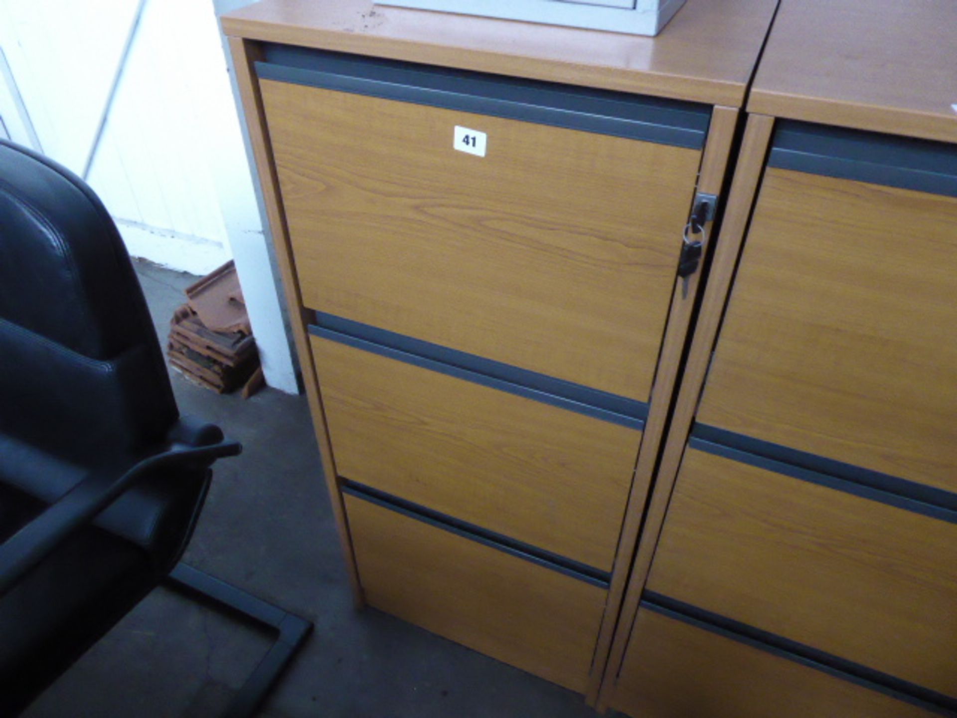 Cherry 3 drawer filing cabinet 48cm