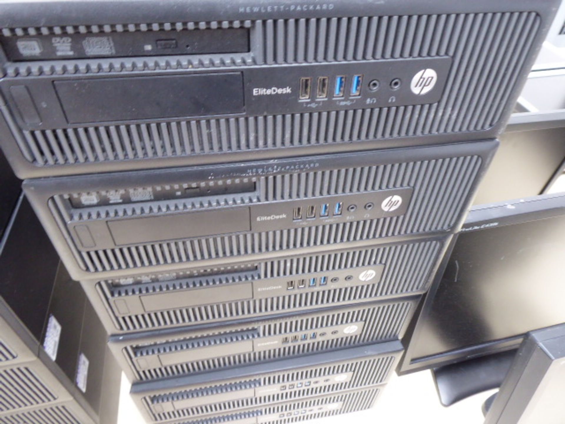 6 HP EliteDesk 800 G1 Intel i5 PC's with 500gb hard drive, no RAM with 6 Iiyama monitors. No - Image 2 of 2