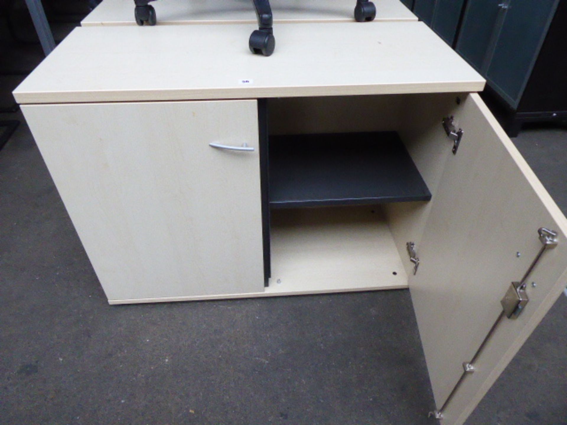 2 Acta maple 2 door cupboards 100cm - Image 2 of 2