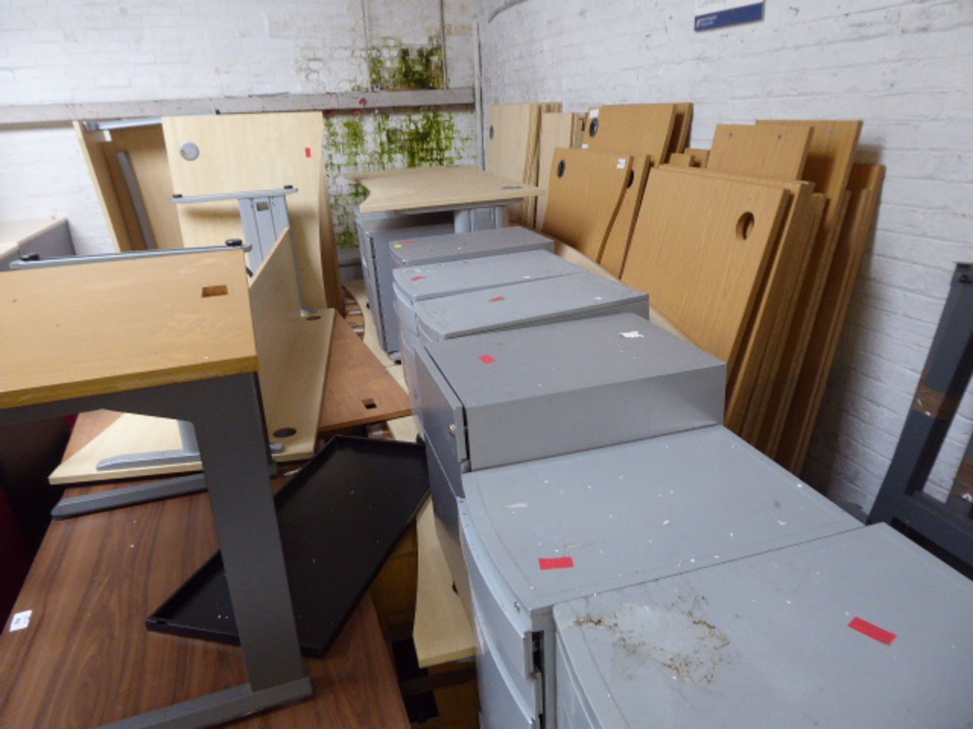 Large quantity of flat packed office furniture