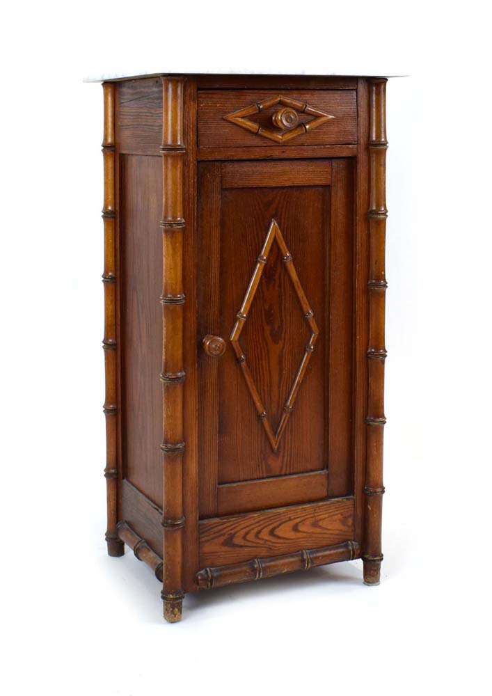 A late 19th/early 20th century ash pot cupboard,