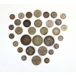 A group of pre-1920 silver coinage including 1816 and 1826 half crowns, overall 4.