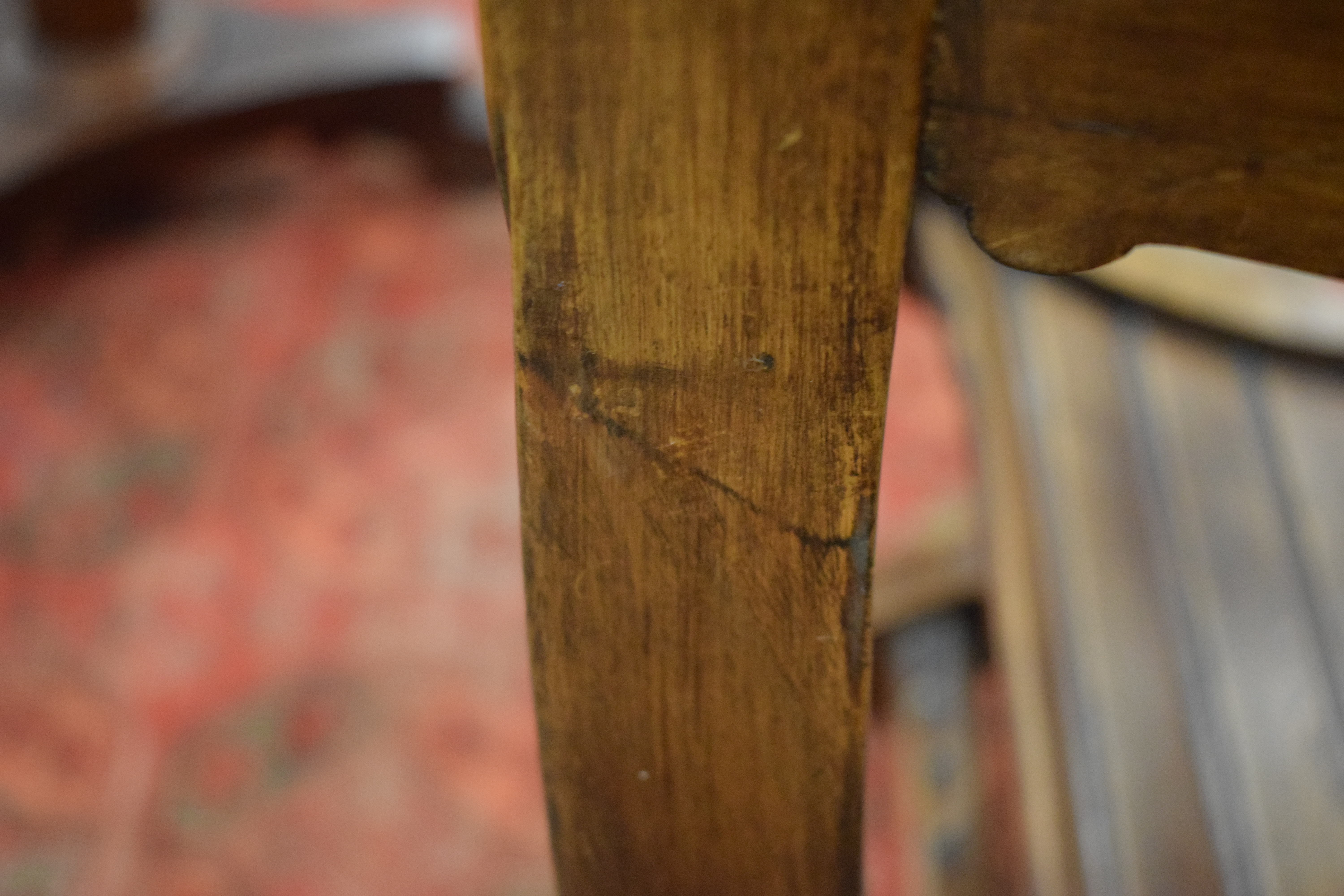 A continental walnut throne-type chair carved with stylised figures and foliate motifs, h. - Image 3 of 12