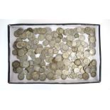 A collection of silver coinage, 1920-1947, including shillings, florin's and sixpence,