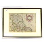 Gerard Mercator : Decorative early map of the Northeast of England,
