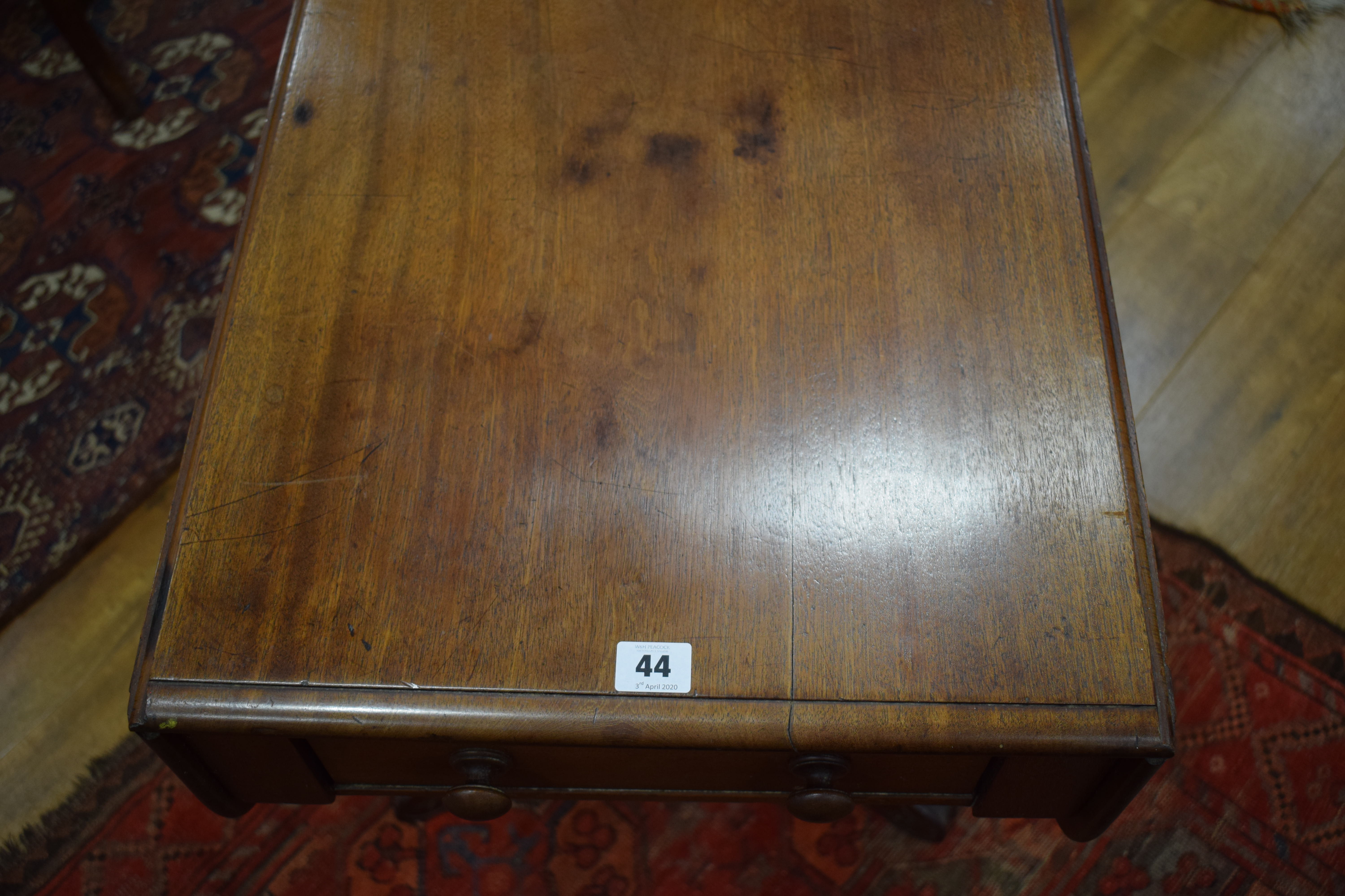 A Victorian mahogany Pembroke table with true and dummy drawers on a tripod base, d. - Image 10 of 14