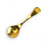 A Georg Jensen silver gilt Christmas spoon, 1978, l.