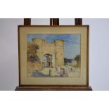 Walter G.. Schroder (exh.1885-1932), 'Land Gate', signed, watercolour, 30.