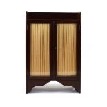 An early 20th century dwarf mahogany cabinet,