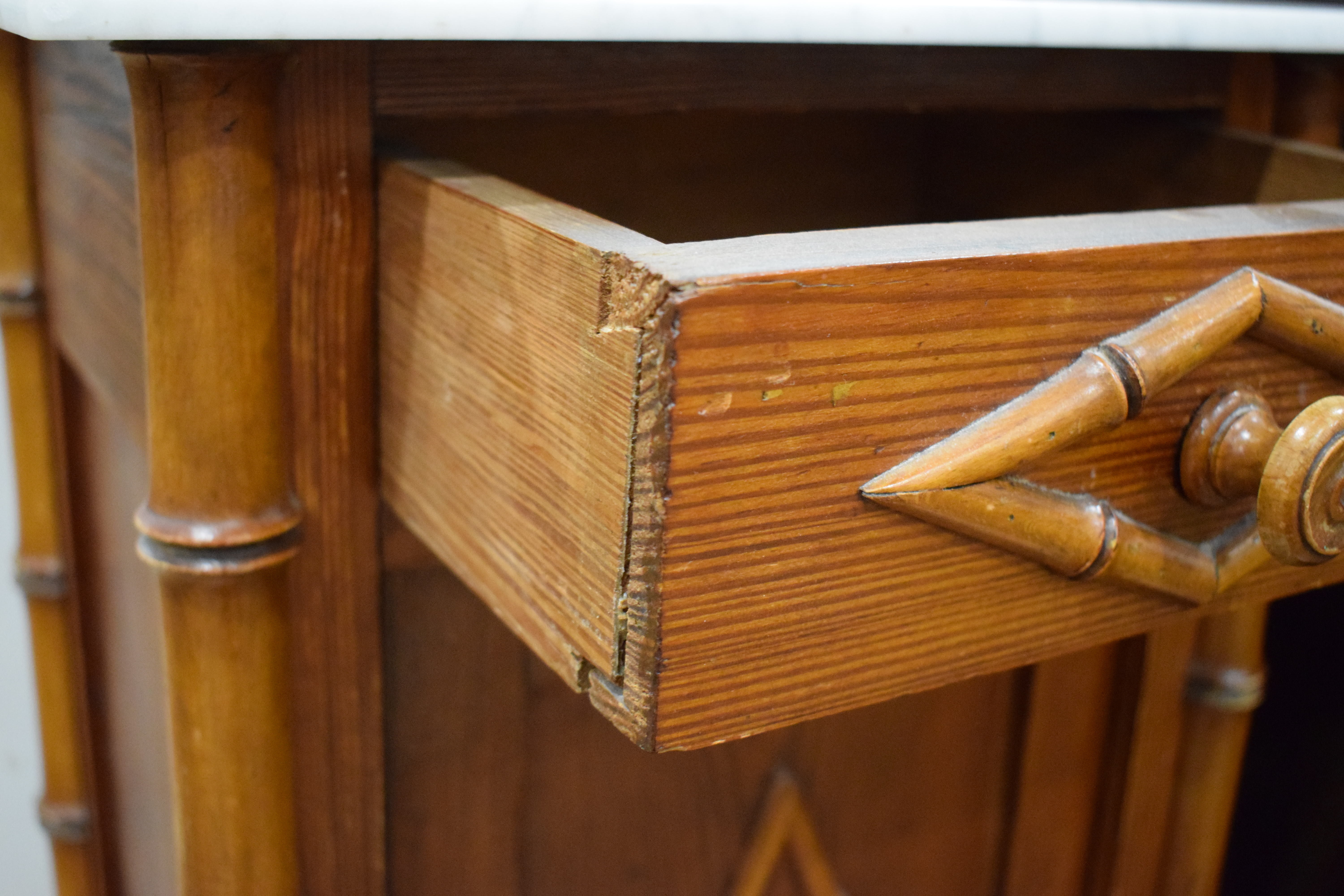 A late 19th/early 20th century ash pot cupboard, - Image 7 of 11