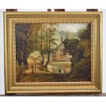 English School, 19th century, 'Sandleford, Newbury', unsigned by inscribed, oil on board, 25.