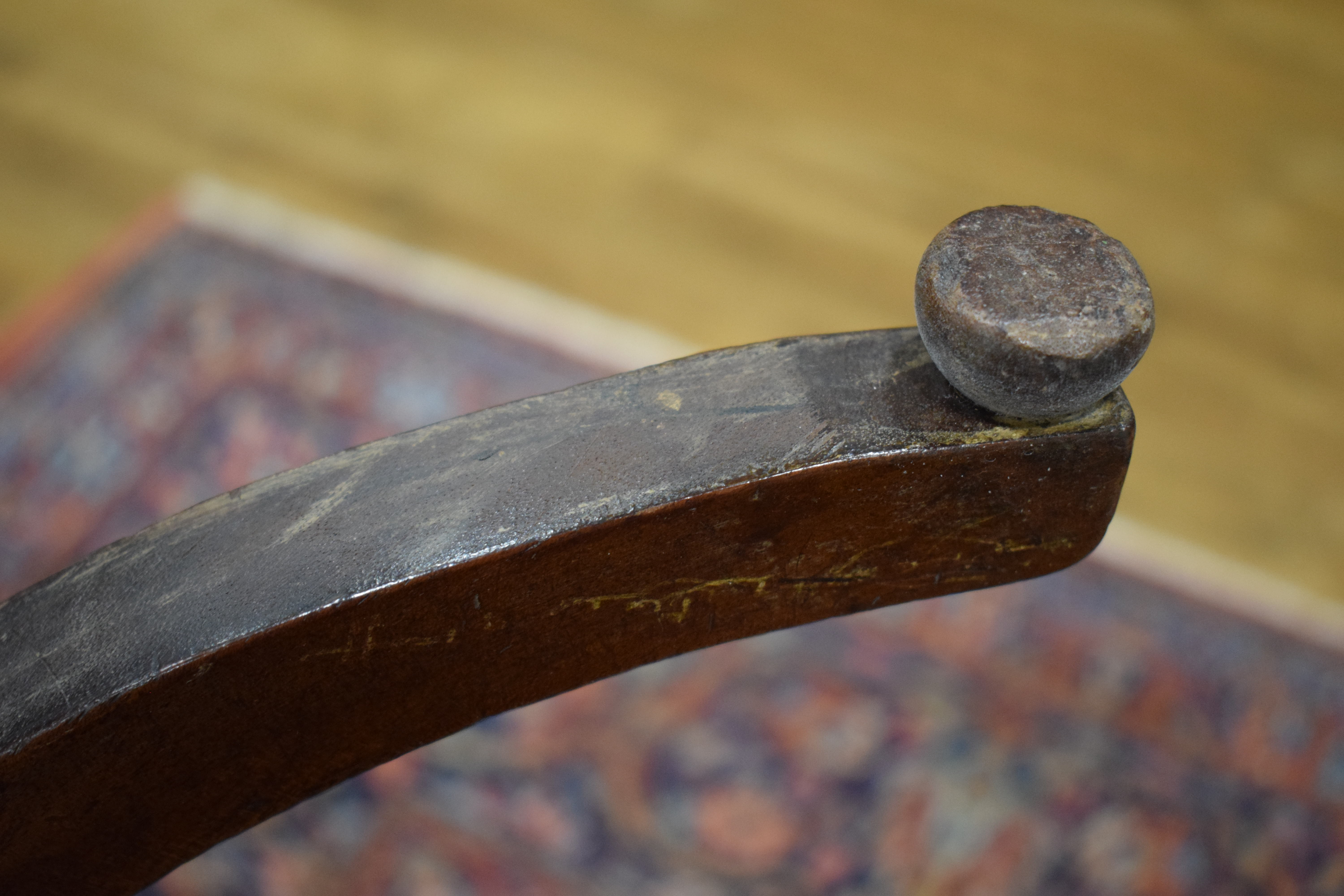 A 19th century mahogany tripod wine table with oval surface on a fixed base, w. 71. - Image 10 of 10