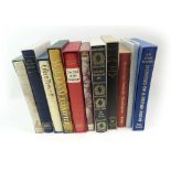 Folio Society : Modest collection of 11 titles, 10 in slipcases, 1 in glassine Dw.