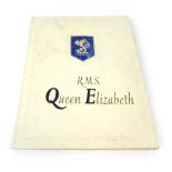 R.M.S. Queen Elizabeth Passenger Cruise Brochure/Handbook, 7th. August 1958.