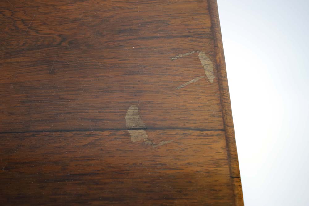 A Regency rosewood card table, the rectangular surface above a tapered stand on four claw feet, w. - Image 3 of 10